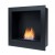 Safretti Nemo Black wall-mounted bioethanol fireplace with a sleek design and manual control.