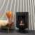 Trenton Bioethanol Stove on Stand by ScandiFlames in black finish, featuring a modern design and efficient heating.