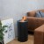 ScandiFlames Outdoor Black Freestanding Bioethanol Fireplace with a sleek black design and efficient bioethanol-burning system.