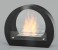 ScandiFlames Round Bio Fireplace - Black, a sleek and modern floor-standing bioethanol fireplace with a 64 cm length and 6-hour