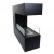 Topeka Black 3-Sided Bio Fireplace by ScandiFlames, a sleek freestanding bioethanol fireplace with a modern steel design and thr