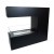 Topeka Black 3-Sided Bio Fireplace by ScandiFlames, a sleek freestanding bioethanol fireplace with a modern steel design and thr