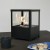 Square Table Bio Fireplace - Black by ScandiFlames, a stylish tabletop bioethanol fireplace with a 1-hour burn time and manual c