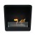 ScandiFlames Square Bioethanol Fireplace with Round Edges in Black - Wall-mounted, manual control, and 6-hour burn time.