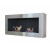ScandiFlames Large Steel Wall Mounted Bioethanol Fireplace in stainless steel, elegant and modern design.
