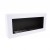 ScandiFlames Large White Wall Mounted Bioethanol Fireplace - 90 cm, sleek modern design, 3-litre burner, manual control.