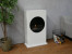 ScandiFlames White Bioethanol Fireplace with Round Cutout – Floor-standing, modern design, 1.2-litre capacity, 6-hour burn time.