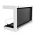 Three-sided 120 cm Wall Bio Fireplace White by ScandiFlames – a sleek, wall-mounted bioethanol fireplace with a modern three-sid