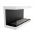 Three-sided 120 cm Wall Bio Fireplace White by ScandiFlames – a sleek, wall-mounted bioethanol fireplace with a modern three-sid