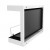 Dakota White 3-sided 80 cm Wall Biofireplace by ScandiFlames – a sleek, wall-mounted bioethanol fireplace with a modern white fi