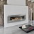 Icon Fires Nero 1450 Wall Fire - Brushed Steel, a sleek and modern wall-mounted bioethanol fireplace offering efficient heating 