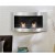 ScandiFlames Wall Mounted Bioethanol Fireplace with Rounded Frame in rust-free stainless steel, offering a sleek and modern desi