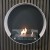 ScandiFlames Delaware White Round Wall Mounted Biofireplace – modern, eco-friendly heating solution with a sleek design.