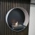 ScandiFlames Delaware White Round Wall Mounted Biofireplace – modern, eco-friendly heating solution with a sleek design.