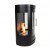 Oregon Wall-mounted Bioethanol Stove by ScandiFlames in black, featuring a sleek design with a 1-litre fuel capacity and manual 
